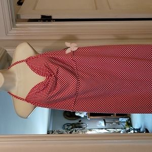 Betsey Johnson & Urban Outfitters halter dress. Red with white polka-dot size XL